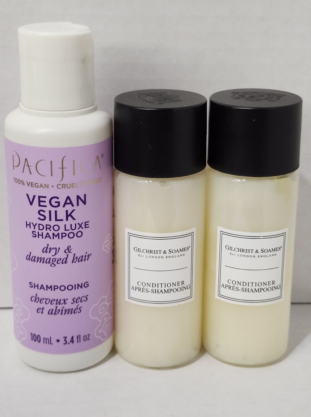 Pacifica Vegan Silk Hydro Luxe Shampoo & Gilchrist & Soames Conditioners